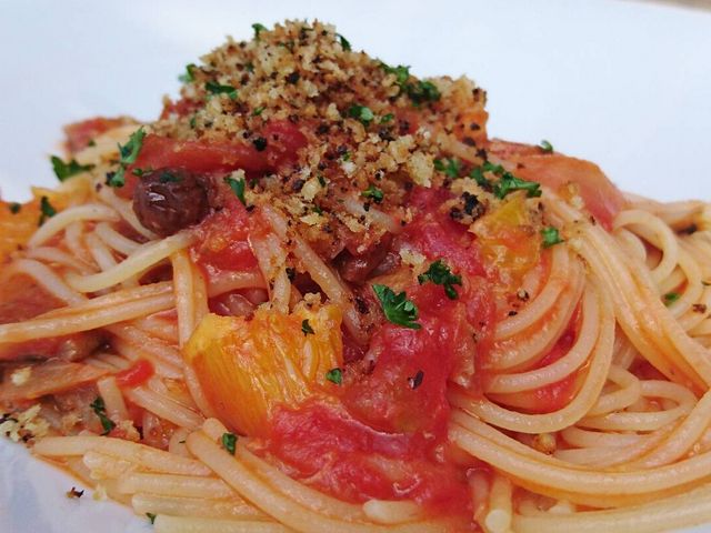 鰯とオレンジのパスタ。まさに、大人の味!うまい!_イルバッコ・ビス