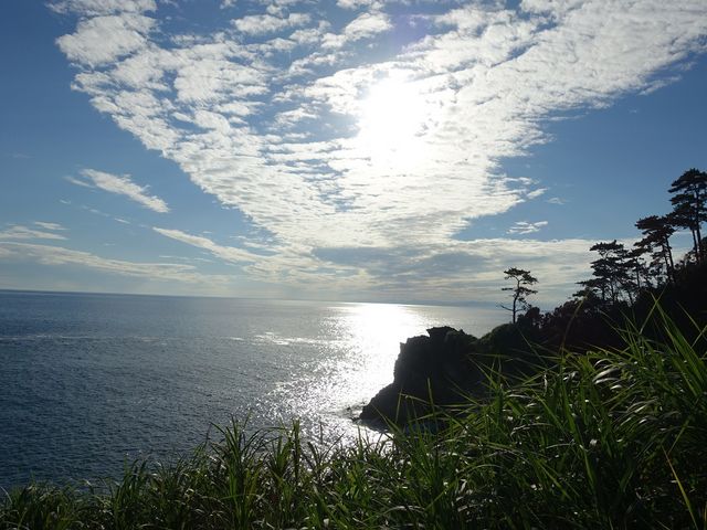 海岸沿いの遊歩道からの景色_浮島海岸