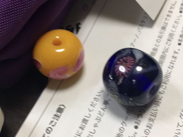 自宅にて撮影しました。_グラスビーズ工房ぐりぐら