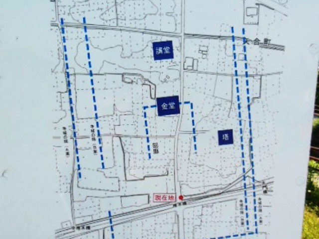 金堂等の位置図_尾張国分寺跡