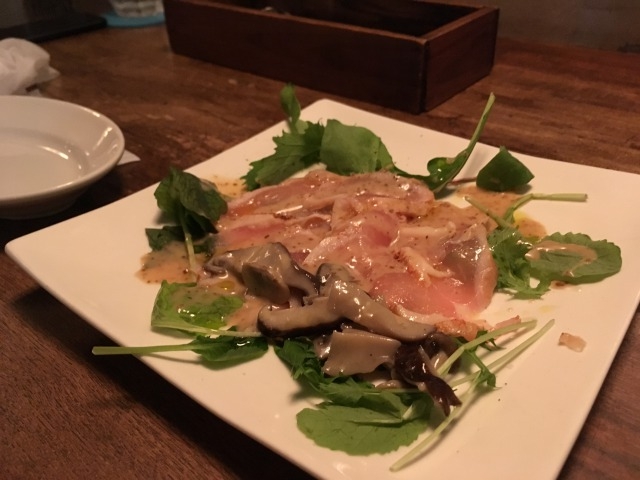 地鶏のたたきカルパッチョ!_CAFE COOL