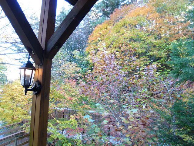 テラス席_明治亭 中央アルプス登山口店