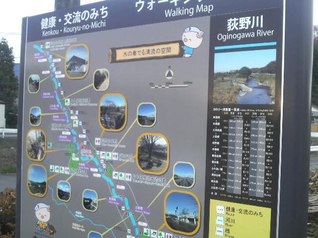 荻野川のウォーキングマップ_中津川