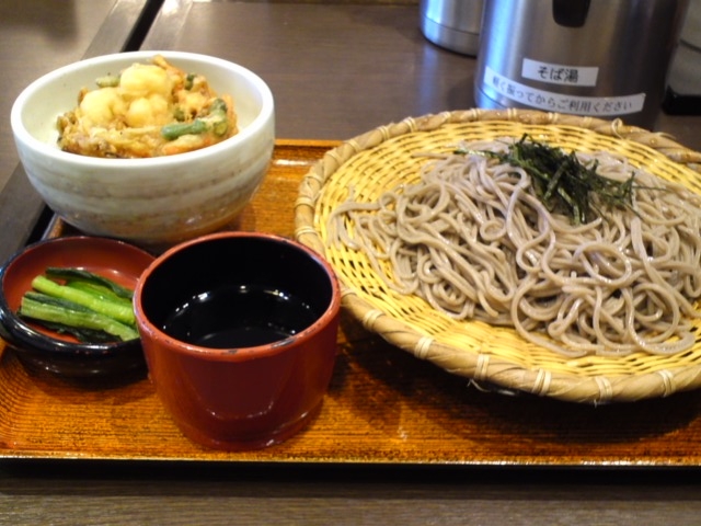 かきあげ丼とそばのセット_そじ坊 名古屋栄スカイル店