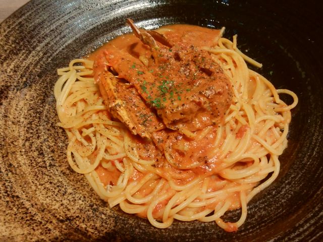 渡り蟹パスタ_スイートバジル 大名店