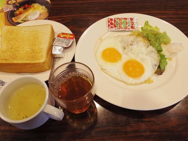 目玉焼きセット(モーニングセット)_ガスト 柳井店