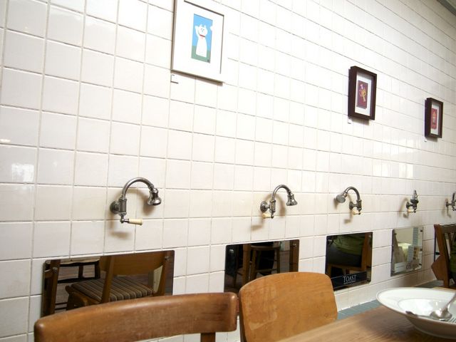 すぐ後ろはシャワー^^_Cafe Style Resort 嵯峨野湯
