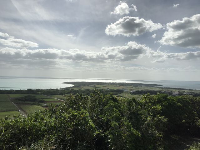 大岳からの展望・太陽に光る水面_大岳