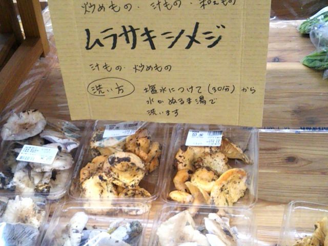 『アカモミ・ムラサキシメジ』。_道の駅なるさわ物産館