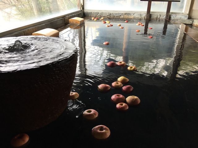 内湯 リンゴ風呂2_中棚温泉