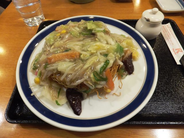 皿うどん。太麺タイプもあります。_リンガーハット 福岡二日市店