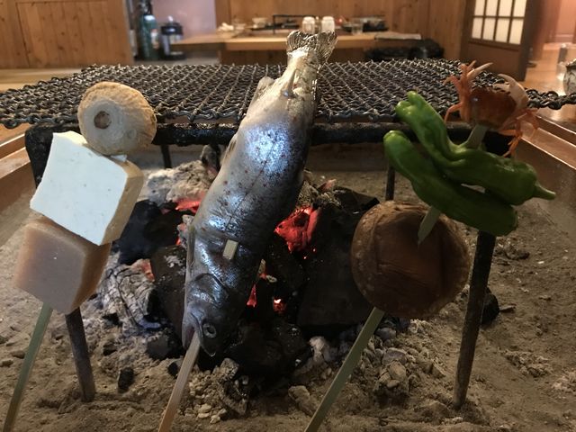 田楽と川魚_田舎料理やまたけ