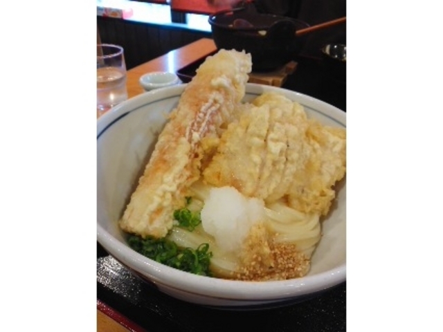 とり天ぶっかけにちくわ天_手打ちうどん寺屋