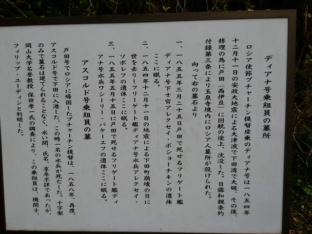ロシア人の墓 案内板_ハリス記念館