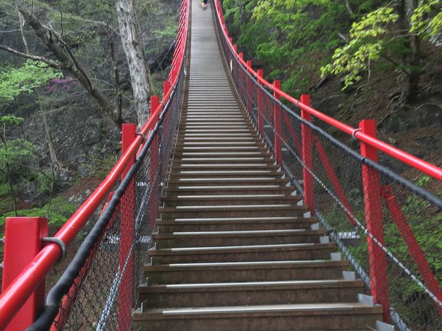 ジェットコースターみたいな橋 感動(*^o^*)_大滝・けさかけ橋