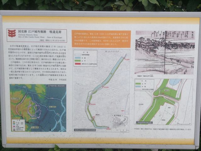 昔の説明板_喰違見附跡