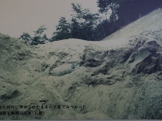 出土状況。_加茂岩倉遺跡ガイダンス