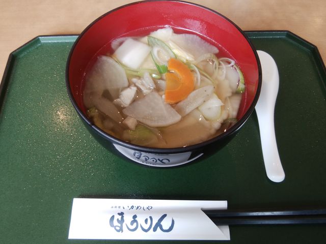 せんべい汁です。お腹に優しい味わいでした。_いかめしや 烹鱗
