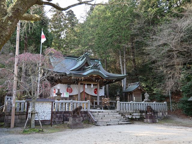 社殿の前の狛犬には文政4年の銘がありました。_湯泉神社