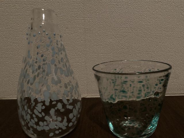 娘の一輪挿しと私のグラス_GLASS FISH