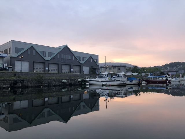 小樽運河夕焼け_小樽運河クルーズ