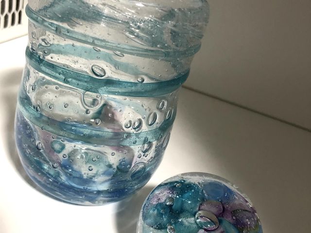 涼しげに仕上がって、満足です。_福地ガラス工房
