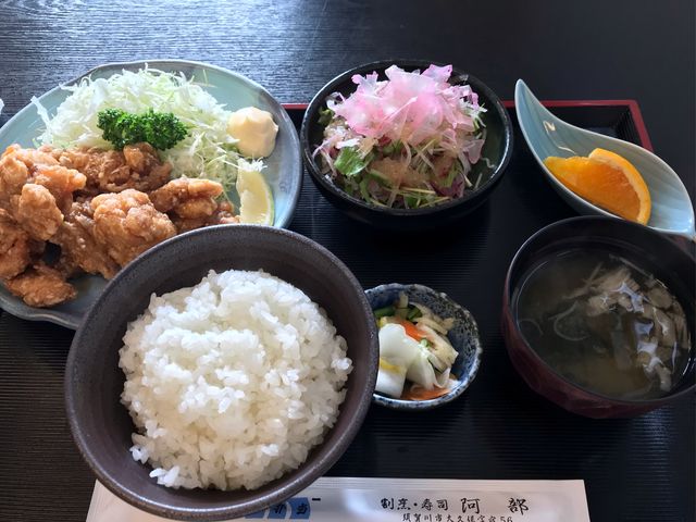 名物唐揚げ定食_割烹阿部