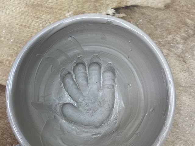 なんとかして、つけた手形!笑_陶工房あうる