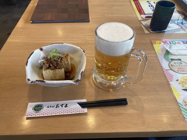 ビール_石臼そばあずま