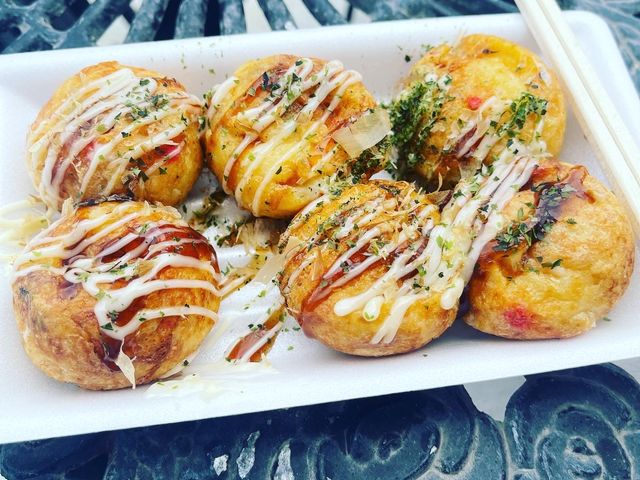 たこ焼きも、めちゃくちゃ美味しい(*´〜`*)_月虹いちご農園