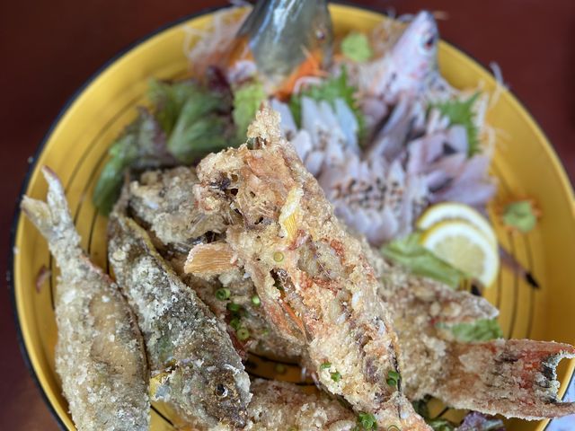 近くの レストランハワイさんにて、有料で調理していただきました。_もとぶつりぐ善海丸