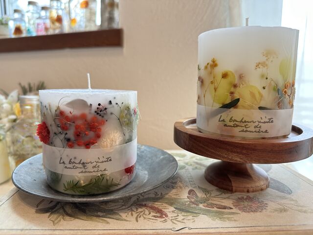 素敵なキャンドルが出来上がりました!!_floral salon la mer