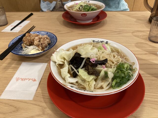 初めての滋賀で初めての近江ちゃんぽん出汁が美味しし野菜たっぷり、とても美味しくいただきました。_ちゃんぽん亭総本家能登川店