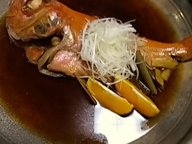 キンメダイの煮つけ_秀花園 湯の花膳