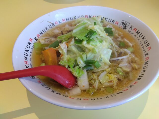 野菜たっぷり麺にしたんで、余計にアッサリしたかもしれませんが。_どうとんぼり神座・ルクア大阪店