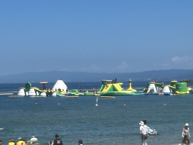 海水浴場の設備が16:30まで…でも海上アスレチックは17時までと、チグハグだったのが残念でした_フロリックシーアドベンチャーパーク淡路島
