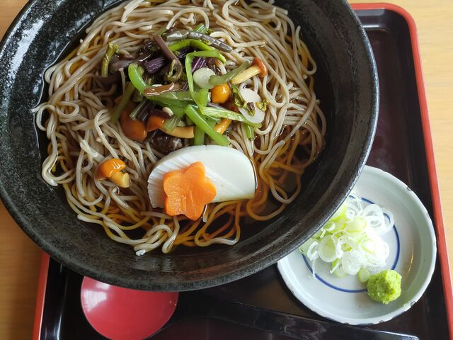 冷やし山菜そば_そば処さと
