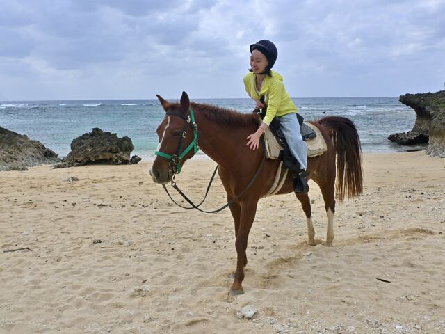のびのび育った、おとなしくてお利口な馬たち。
海もきれいでした!_おきなわ乗馬倶楽部