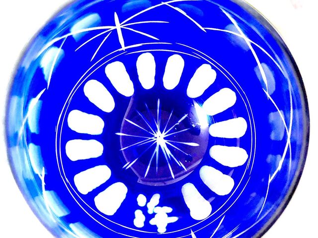 簡単なマークを入れてみました。素人のオリジナル作品ができました。_東京ガラス工房 凛然