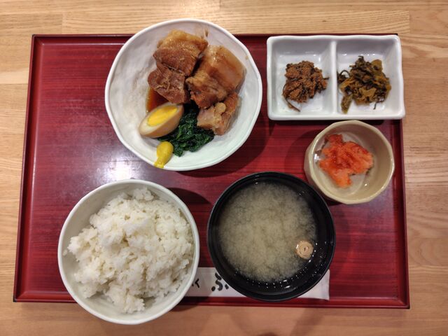 豚の角煮定食_博多かねふく ふく竹 東京駅店