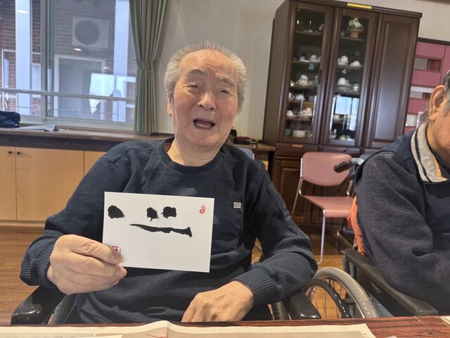 手が震えて力が入らなくても描けました_はなゆ悠々己書道場 浅草雷門ライブインアップル幸座
