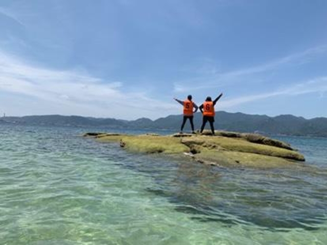 潮が引いての写真スポット。_ocean garden 海の庭
