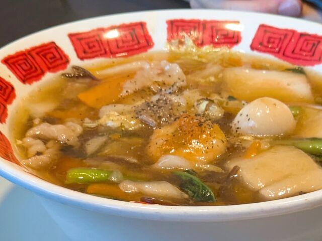 中華ファミレスバーミヤン。野菜たっぷりの五目あんかけラーメン。五目麺。_バーミヤン 足立加賀店