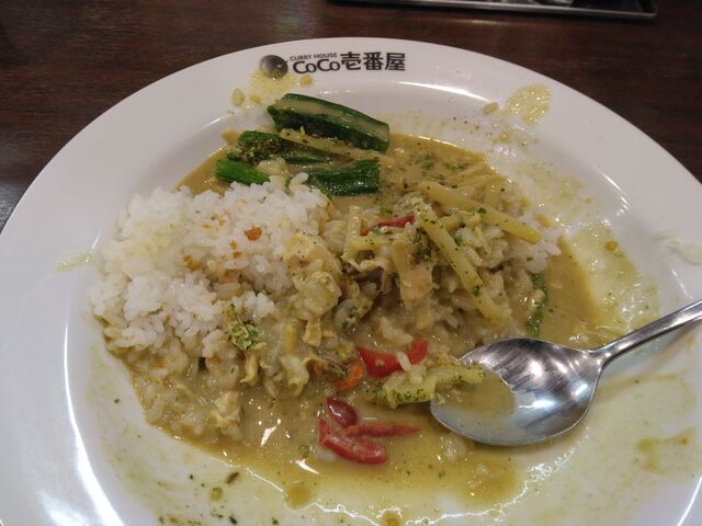 期間限定の「グリーンスパイスカレー」です。_カレーハウス CoCo壱番屋 西葛西駅北口店