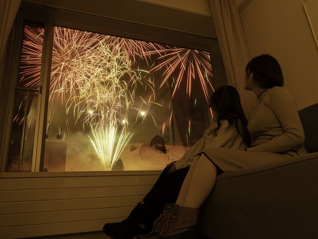 ゲレンデ打上げ花火_苗場スキー場