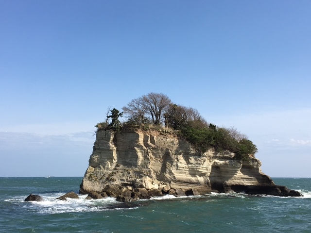 間近で見ることのできる「水島」_松島島巡り観光船