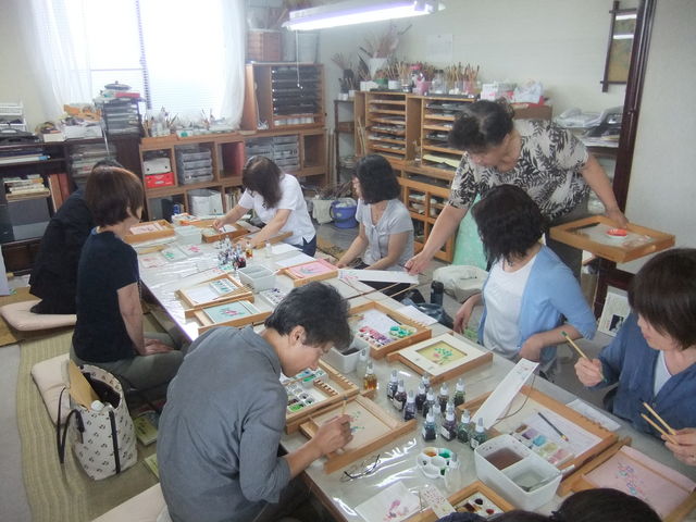 団体で彩色体験_加賀友禅 長町友禅館
