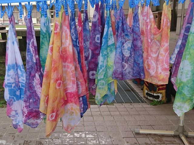 絞り染バンダナ教室_高島びれっじ 染色工房いふう
