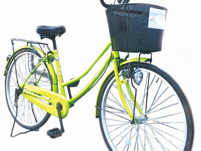 運転しやすい前かご付き_京都レンタルサイクル