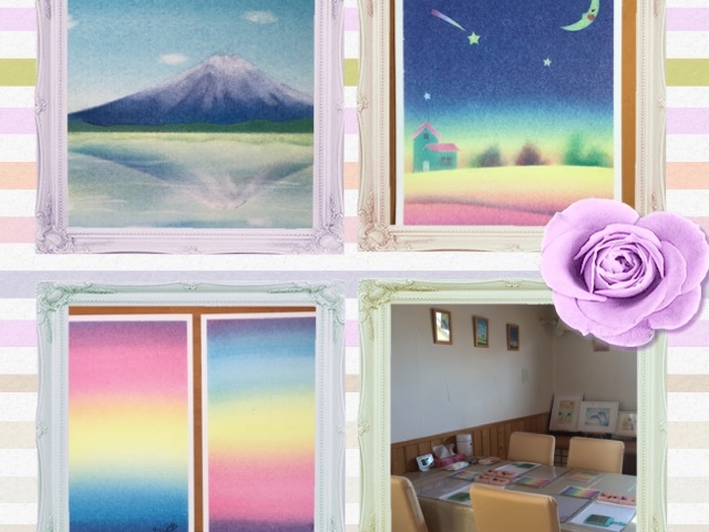 【B6サイス】を体験されたお客様の作品です♪仲良しカップルさん、ありがとうございました♪_きままハウスパステルアート青森おいらせ教室